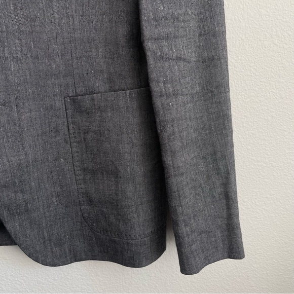 Ted Baker London Linen English Vent Double Button Blazer - Picture 2 of 8